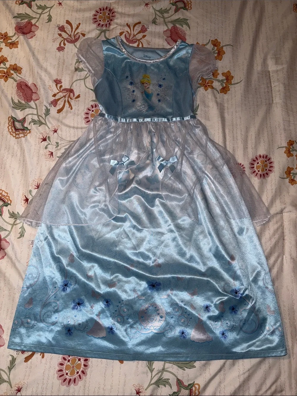 Disney Light Blue Cinderella Dress with Sheer Overlay